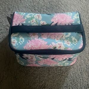 a floral print make up bag